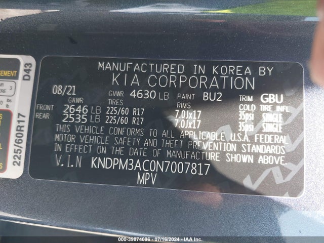 KIA Sportage Lx 2022 KNDPM3AC0N7007817 Image 9