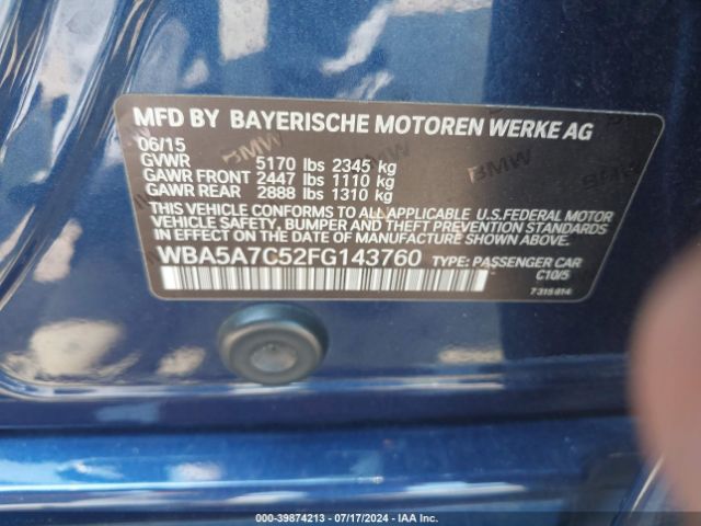 WBA5A7C52FG143760 BMW 528i Xdrive