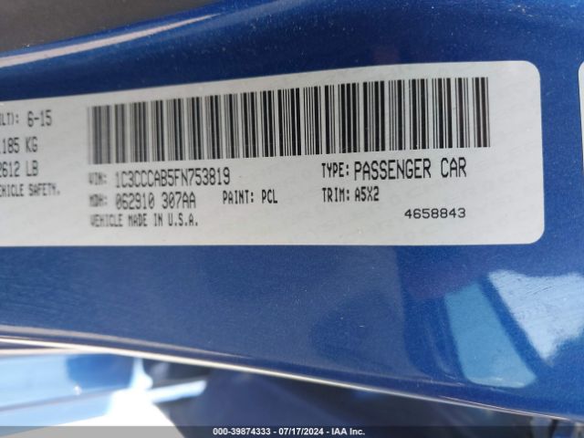 1C3CCCAB5FN753819 Chrysler 200 Limited