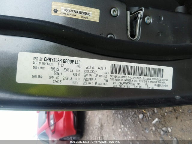 1C4NJPFAXED586606 Jeep Patriot Latitude