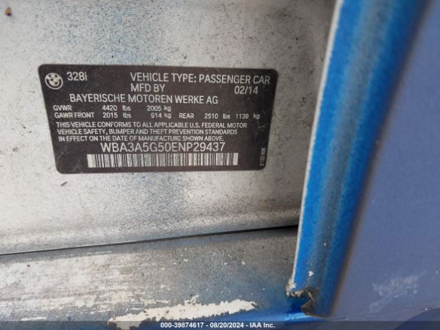 WBA3A5G50ENP29437 BMW 328I