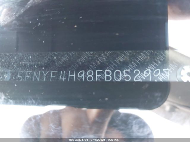 5FNYF4H98FB052997 Honda Pilot Touring
