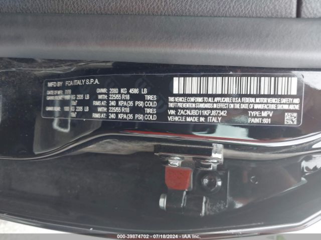 ZACNJBD11KPJ87342 Jeep Renegade Limited 4x4