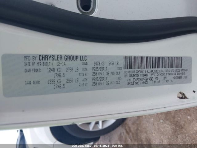 3C4PDCBG7FT604946 Dodge Journey Sxt