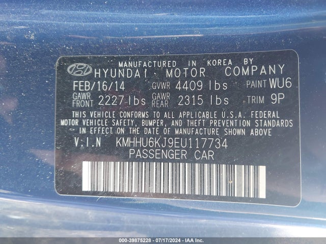 Hyundai Genesis 3.8 Ultimate 2014 KMHHU6KJ9EU117734 Image 9