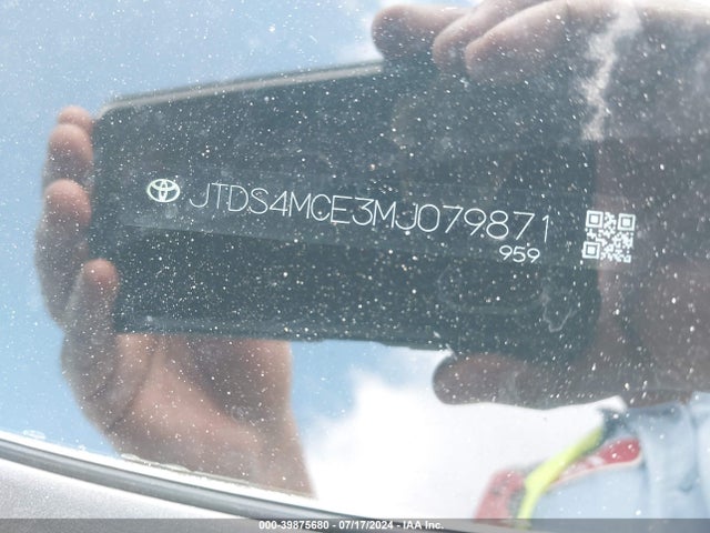 Toyota COROLLA SE 2021 JTDS4MCE3MJ079871 Image 9