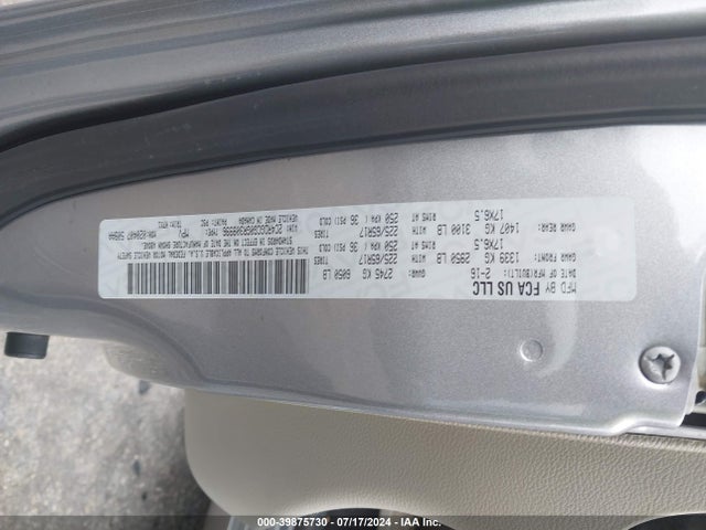 Dodge Grand Caravan Sxt 2016 2C4RDGCG0GR309996 Image 9