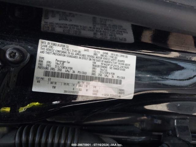 1FADP3F29GL241920 Ford FOCUS SE
