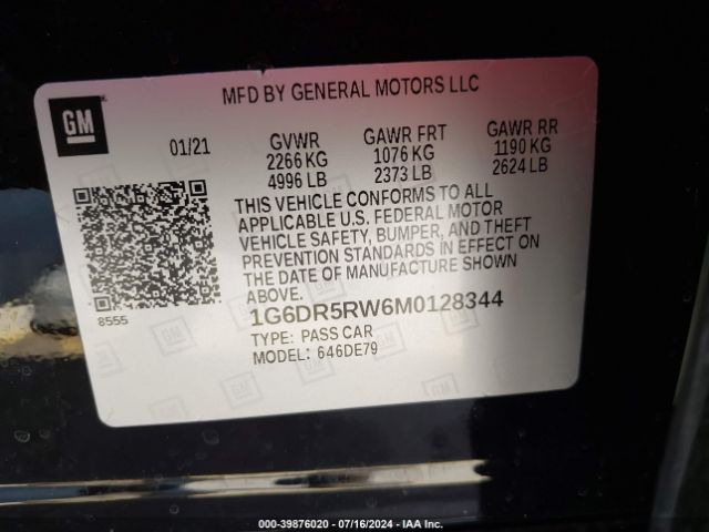 1G6DR5RW6M0128344 Cadillac Ct5 V-series