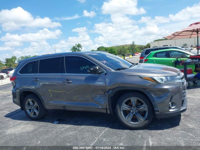 5TDDGRFH9JS044110 Toyota Highlander Hybrid Limited Platinum