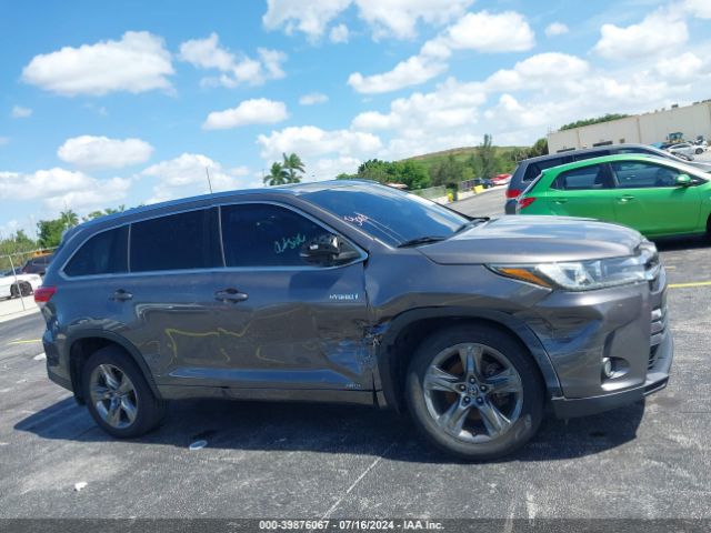 5TDDGRFH9JS044110 Toyota Highlander Hybrid Limited Platinum