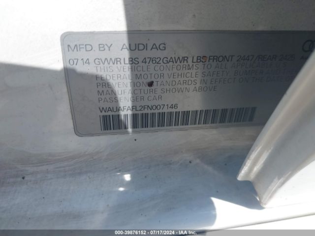 WAUAFAFL2FN007146 Audi A4 2.0t Premium