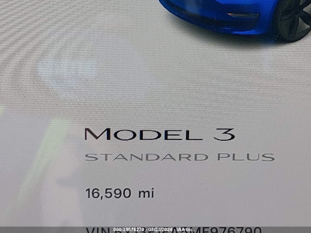 5YJ3E1EA5MF976790 Tesla Model 3 Standard Range Plus Rear-wheel Drive