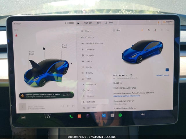 5YJ3E1EA5MF976790 Tesla Model 3 Standard Range Plus Rear-wheel Drive