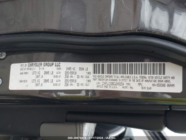 1C4PJLDS8EW245254 Jeep Cherokee Limited