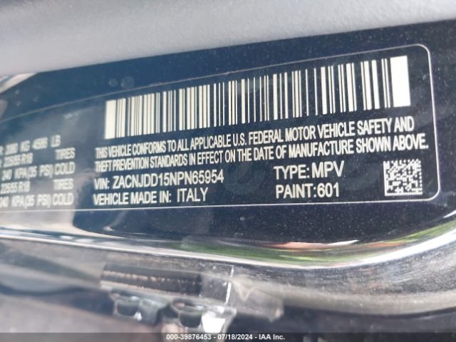 ZACNJDD15NPN65954 Jeep Renegade Limited 4x4