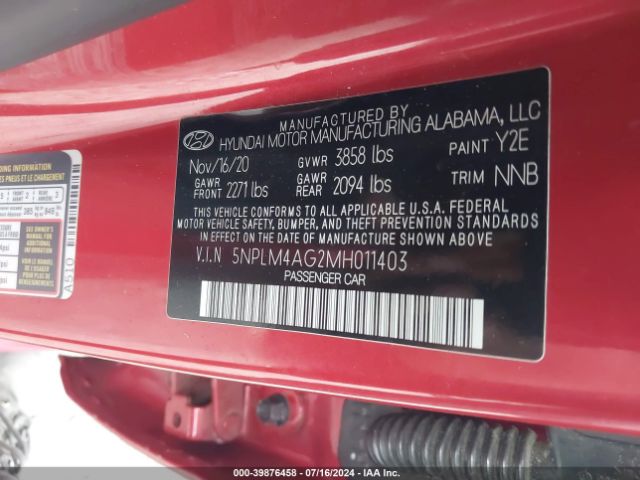2021 HYUNDAI ELANTRA 5NPLM4AG2MH011403 Photo 8