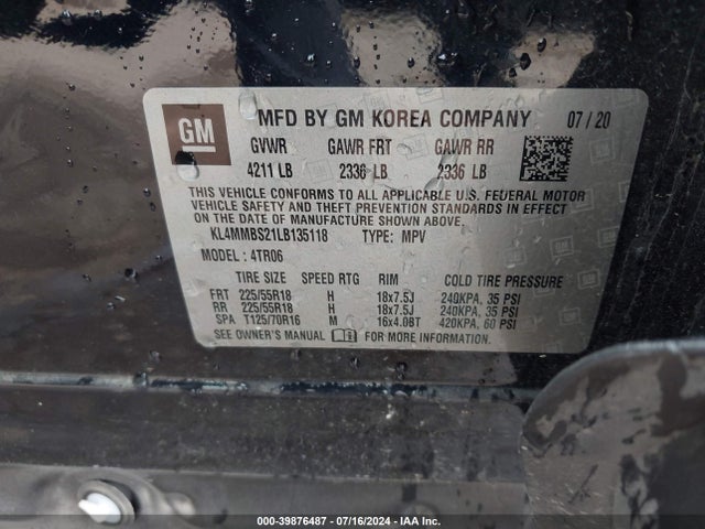 KL4MMBS21LB135118 Buick Encore Gx Fwd Preferred