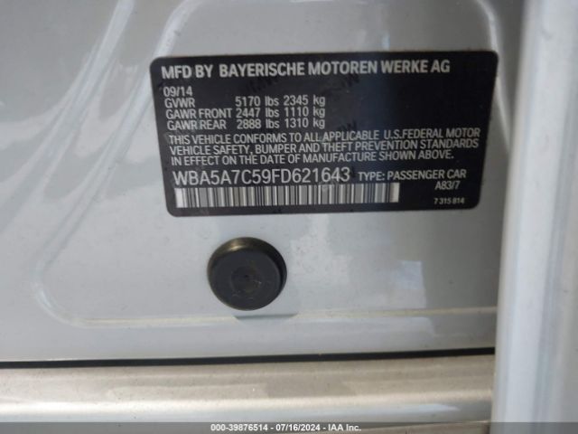 WBA5A7C59FD621643 BMW 528i Xdrive