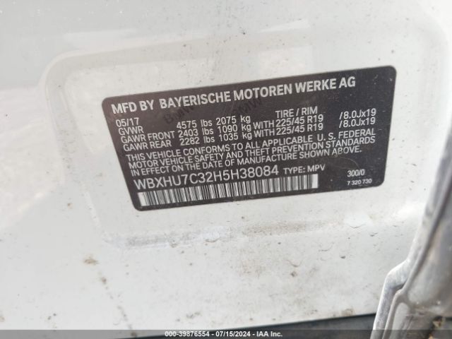 WBXHU7C32H5H38084 BMW X1 Sdrive28i