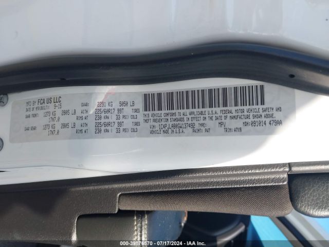1C4PJLAB0GW137492 Jeep Cherokee Sport
