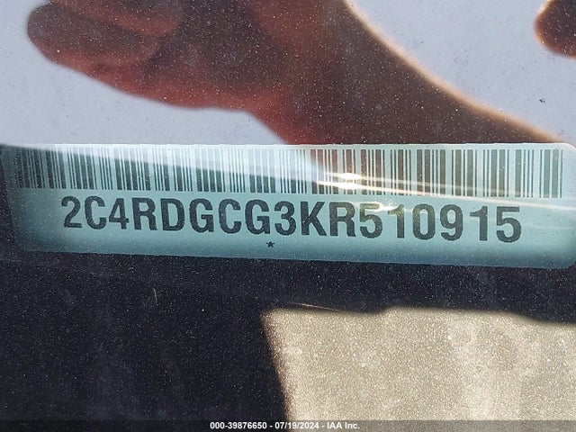 Dodge Grand Caravan Sxt 2019 2C4RDGCG3KR510915 Image 9