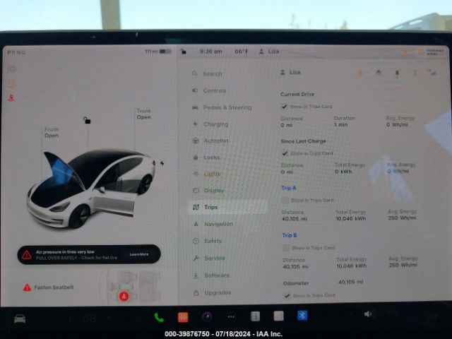 5YJ3E1EA9LF613004 Tesla Model 3 Standard Range Plus Rear-wheel Drive/standard Range Rear-wheel Drive