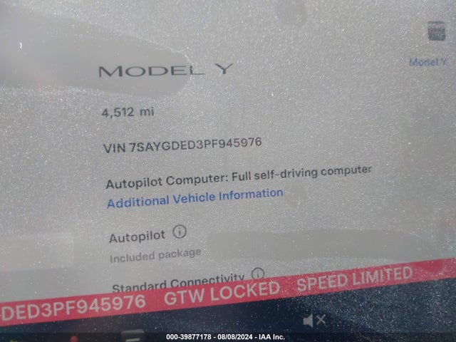 Tesla Model Y Rwd 2023 7SAYGDED3PF945976 Image 7