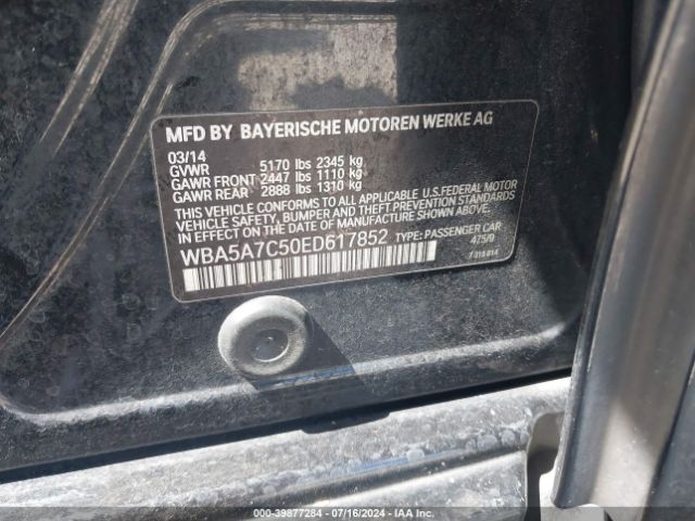 WBA5A7C50ED617852 BMW 528i Xdrive
