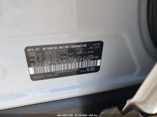 JA4ATWAA3NZ001064 Mitsubishi Eclipse Cross Se S-awc/se Special Edition S-awc/sel S-awc/sel Special Edition S-awc