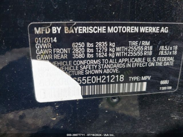 5UXKR0C55E0H21218 BMW X5 Xdrive35i