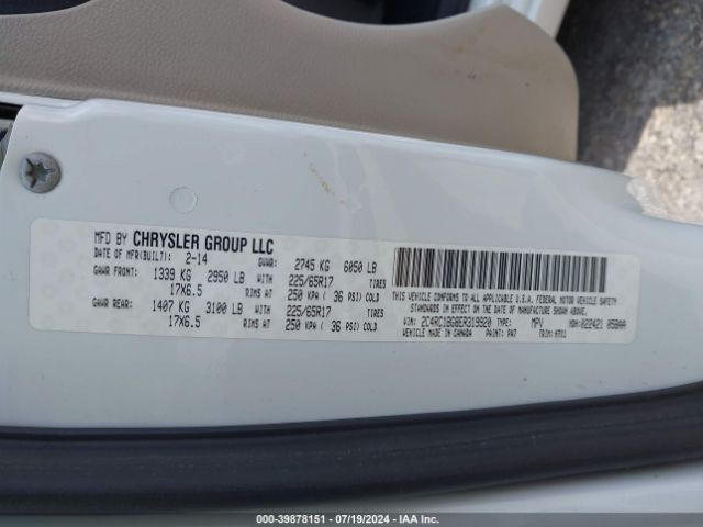 2C4RC1BG8ER319920 Chrysler Town & Country Touring
