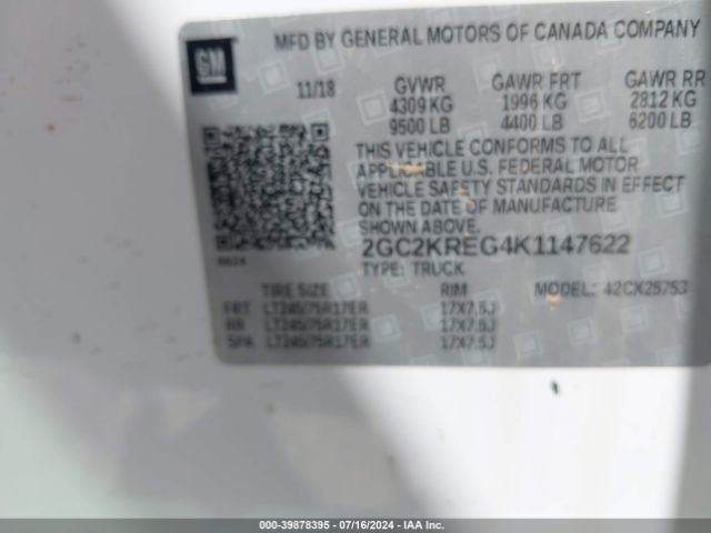 2GC2KREG4K1147622 Chevrolet Silverado 2500hd Wt