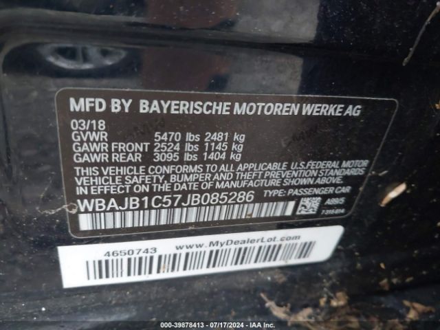 WBAJB1C57JB085286 BMW 530e Xdrive Iperformance