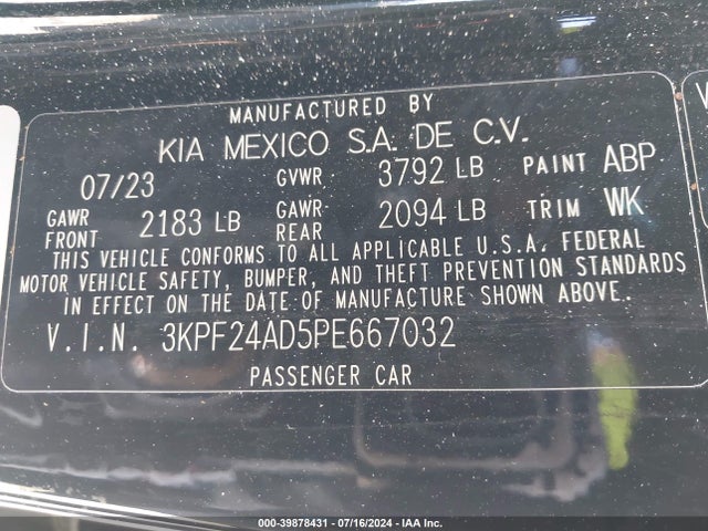 KIA Forte Lxs 2023 3KPF24AD5PE667032 Image 9