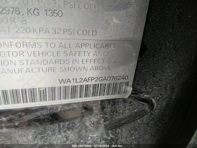 WA1L2AFP2GA076240 Audi Q5 2.0t Premium