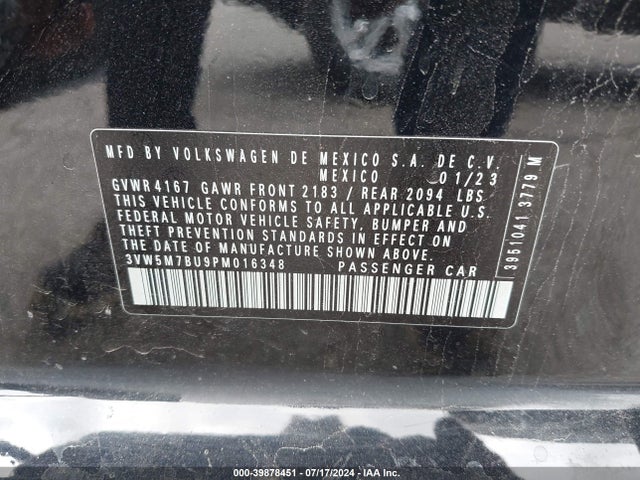 3VW5M7BU9PM016348 Volkswagen Jetta 1.5t S