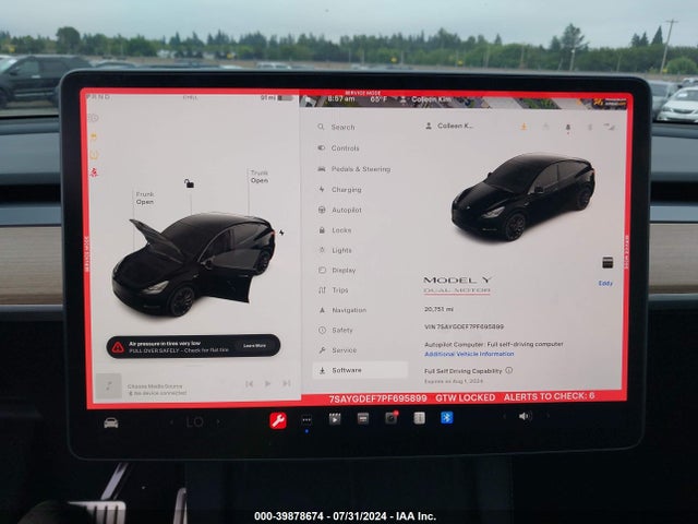7SAYGDEF7PF695899 Tesla Model Y Awd/performance Dual Motor All-wheel Drive