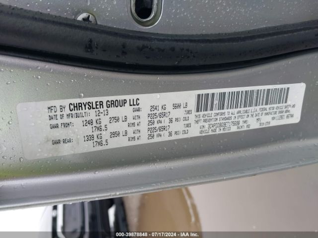 3C4PDDBG9ET175698 Dodge Journey Sxt