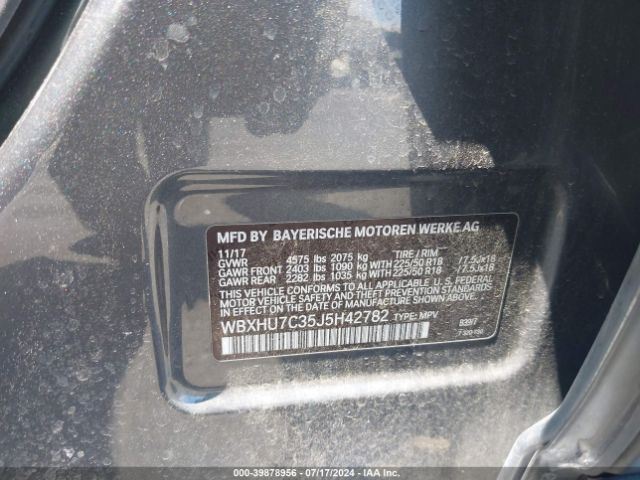 WBXHU7C35J5H42782 BMW X1 Sdrive28i