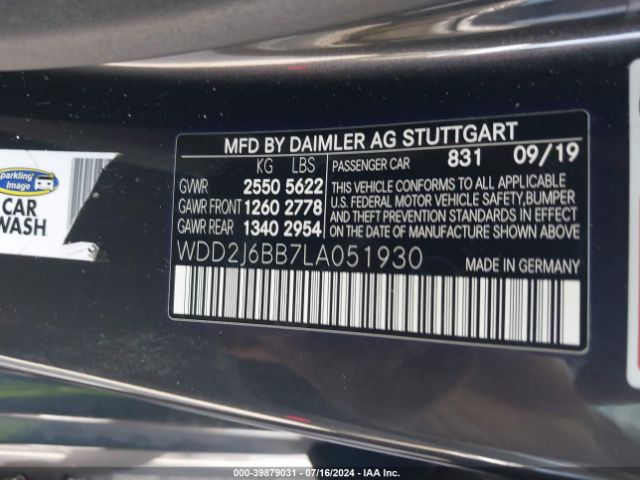 2020 MERCEDES-BENZ AMG CLS 53 WDD2J6BB7LA051930 Photo 8