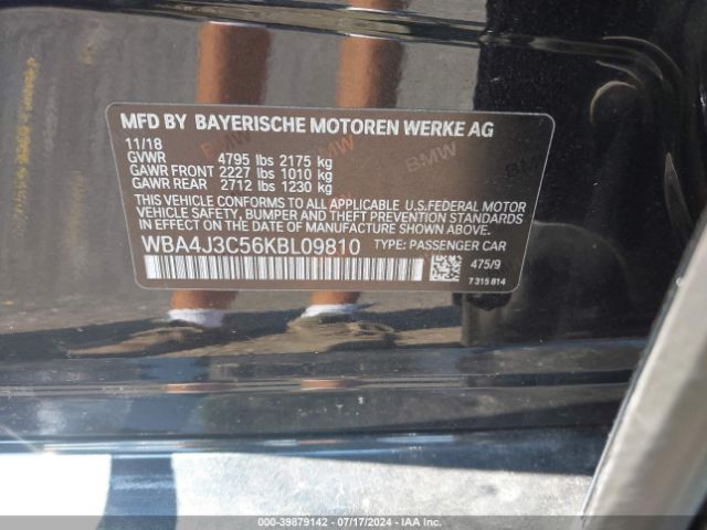WBA4J3C56KBL09810 BMW 430i Gran Coupe Xdrive