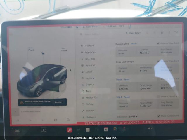 7SAYGDED3PF964382 Tesla Model Y Rwd