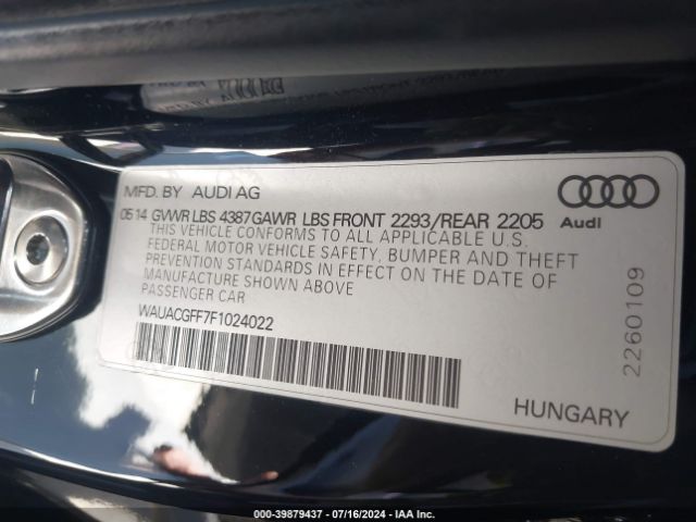 WAUACGFF7F1024022 Audi A3 1.8t Premium