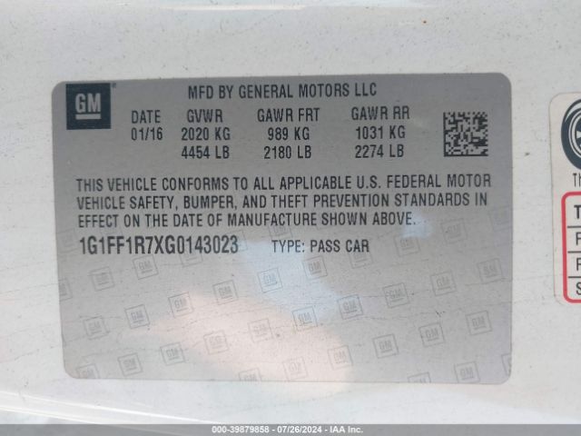 1G1FF1R7XG0143023 Chevrolet Camaro 1ss
