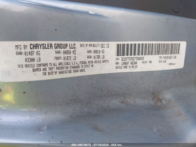 2013 FIAT 500C 3C3CFFER3DT596059 Photo 8