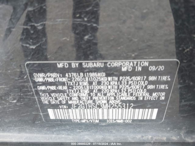 JF2GTHSC3MH255312 Subaru Crosstrek Sport