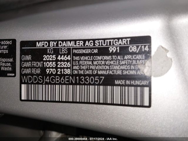 WDDSJ4GB6EN133057 Mercedes-Benz CLA 250 4MATIC