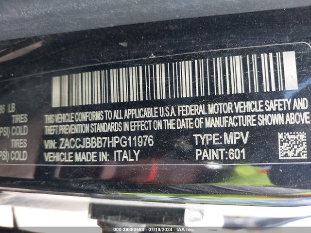 ZACCJBBB7HPG11976 Jeep Renegade Latitude 4x4
