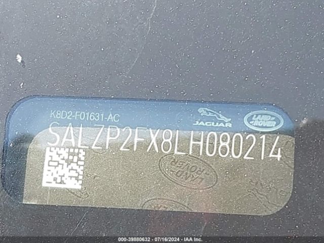 SALZP2FX8LH080214 Land Rover Range Rover Evoque Se
